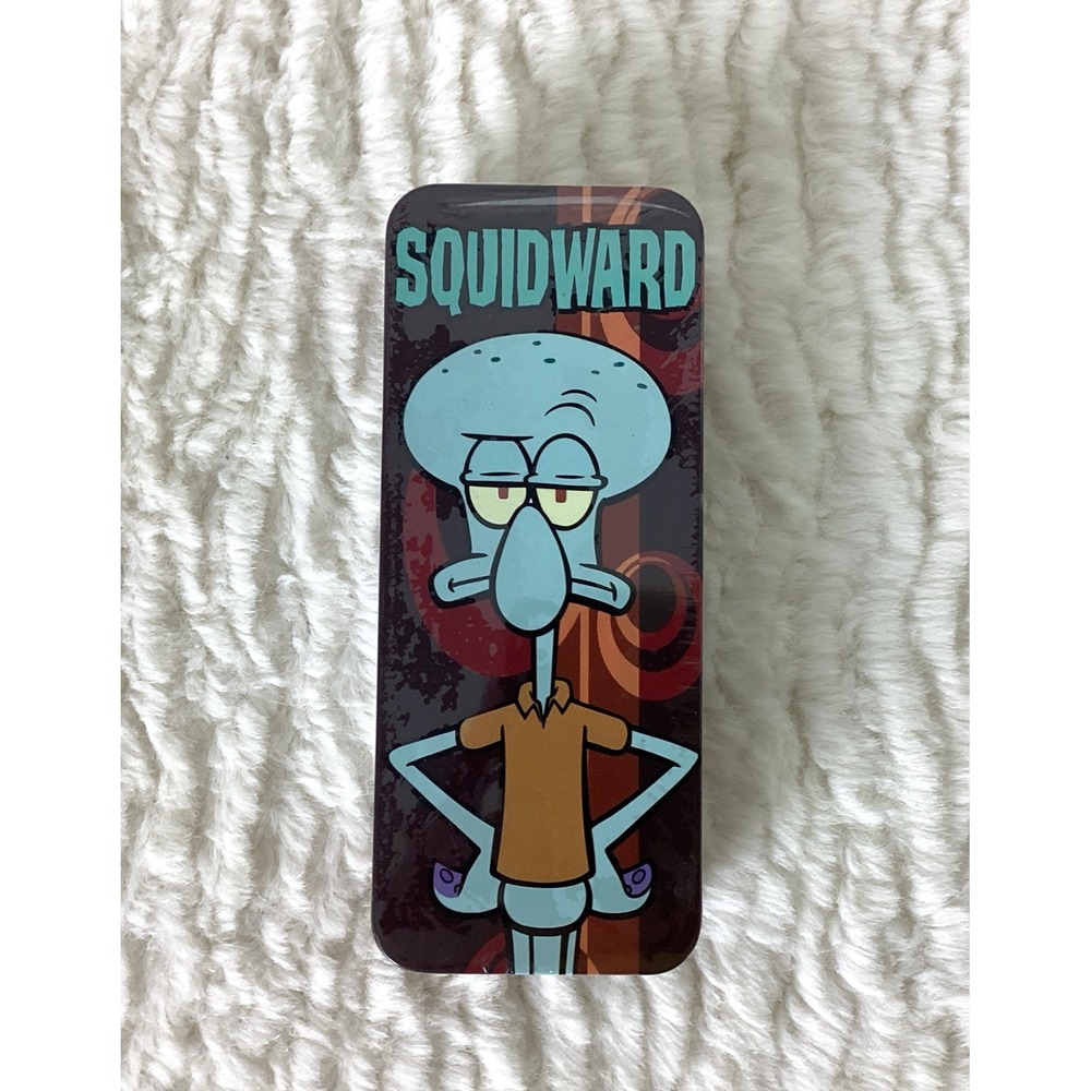 VTG 2004 Burger King Spongebob Squarepants Squidward Digital Watch & Tin NEW